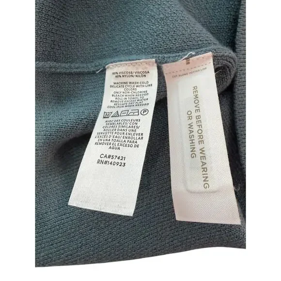 Ann Taylor Flutter Sleeve Sweater Teal Blue‑Green Women’s M EUC - Picture 5 of 5